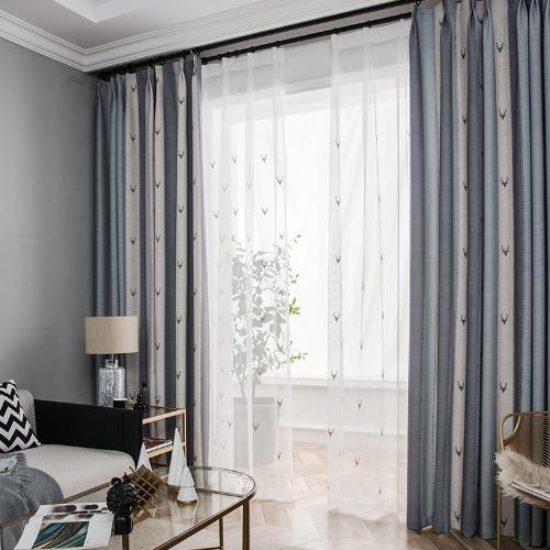 韓式田園木棉花半遮光窗簾