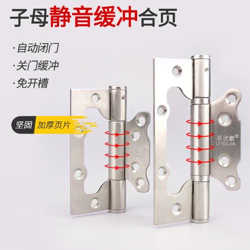 自動閉門回彈隱形子母門合頁 