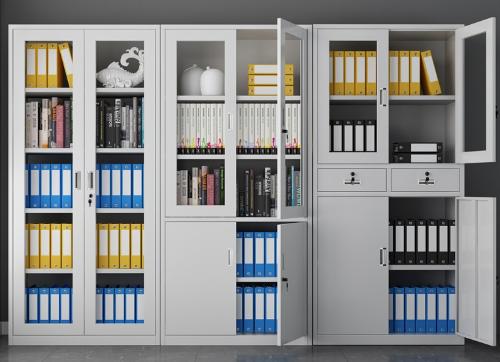 辦公室鋼製文件櫃鐵皮櫃定製加厚憑證資料檔案櫃帶鎖抽屜矮櫃