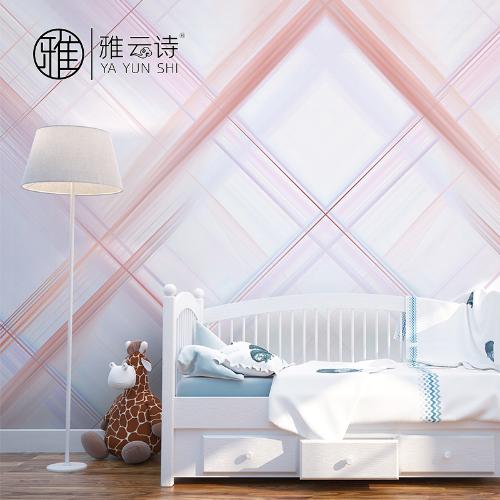 電視3D壁畫背景牆線性幾何高清現代簡約壁紙圖案定製無縫輕奢牆布