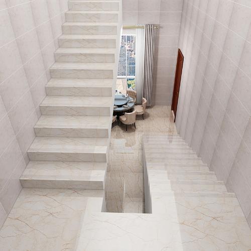 新品通體大理石樓梯耐磨踏步瓷磚470x1200防滑加工切割一體式地磚