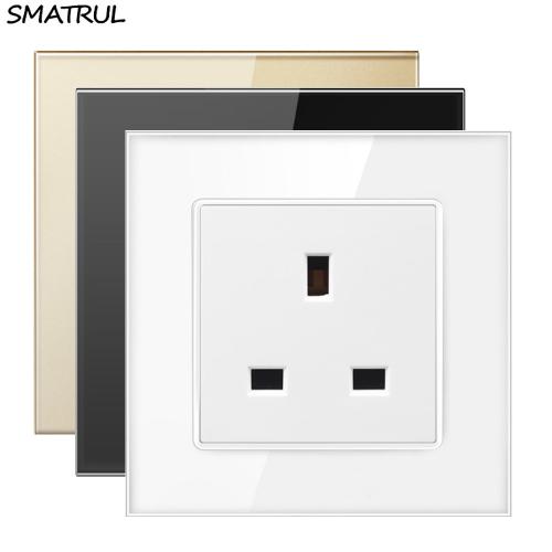 86型牆壁插座 英標英式插座面板三孔方腳插座電源暗裝16A英規