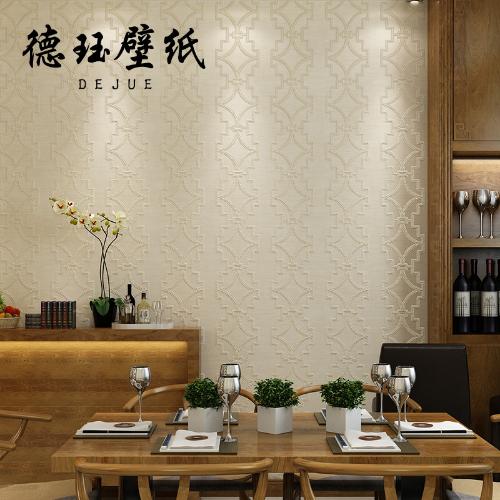 中式刺繡牆紙梅花高端長纖無紡布高檔客廳臥室電視背景牆壁紙家用
