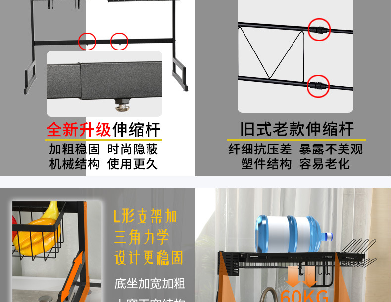 厨房水槽沥水置物架