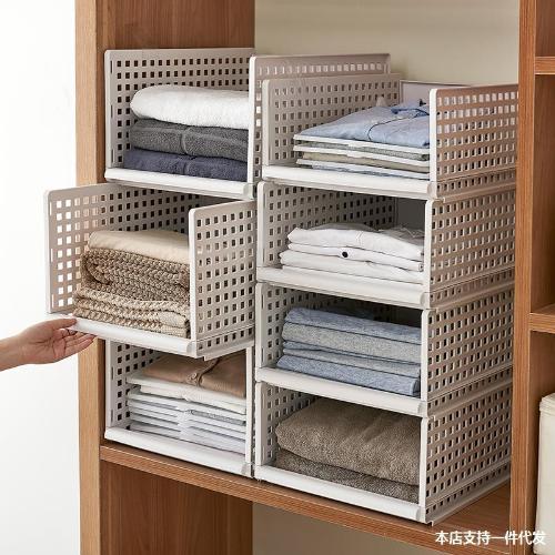 多層衣服收納箱抽屜式收納筐塑料分隔衣櫥整理箱衣櫃收納盒置物架