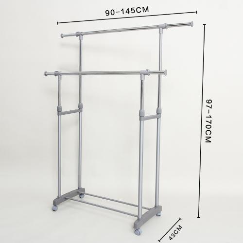 工廠批發雙杆晾衣架伸縮落地晾衣架掛衣架曬衣架陽臺室內外曬被架