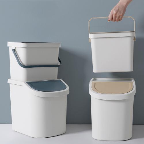 孫小美分類垃圾桶 紙簍手提按壓式 廚房清潔 家用雙層翻蓋垃圾桶