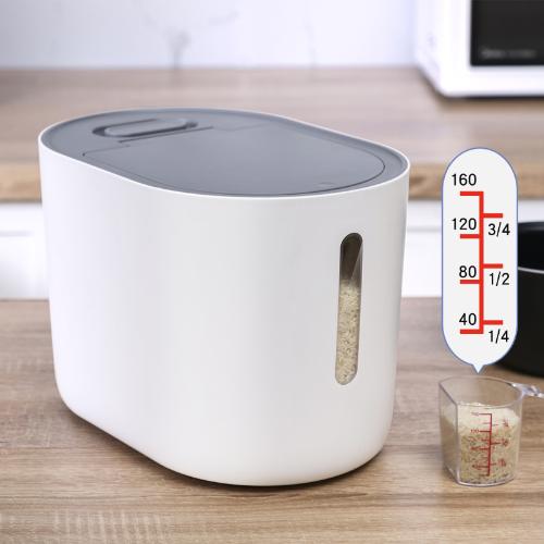 韓式米桶家用防蟲防潮密封糧食桶塑料按壓式裝米器10kg米盒儲米箱