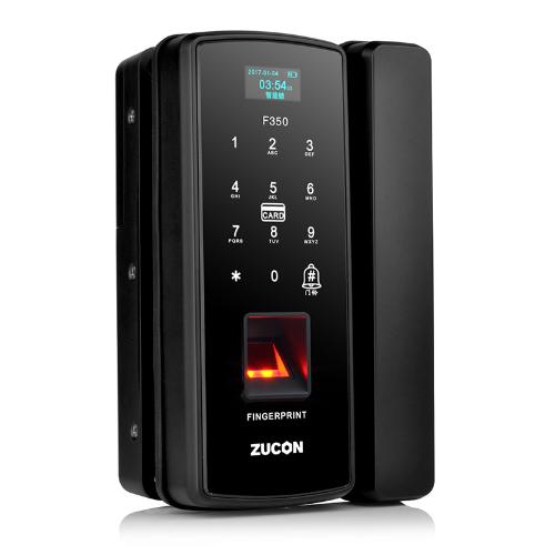 玻璃門指紋鎖免開孔辦公室密碼鎖商鋪門鎖雙門有框智能電子門禁鎖