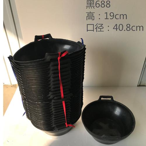 688牛筋灰盆灰桶灰鬥抗摔汽車壓不爛建築工地盆水泥桶