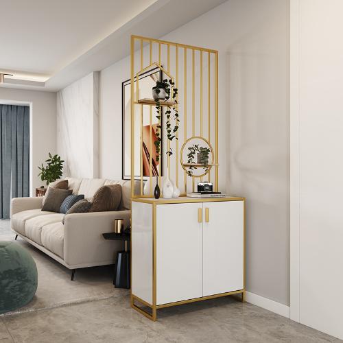 北歐輕奢入戶進門玄關櫃鞋櫃一體客廳隔斷櫃簡約現代屏風櫃置物架