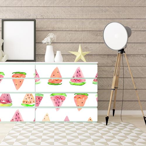 Funlife創新款北歐夏天西瓜牆貼兒童房清涼裝飾貼紙批發SWP041
