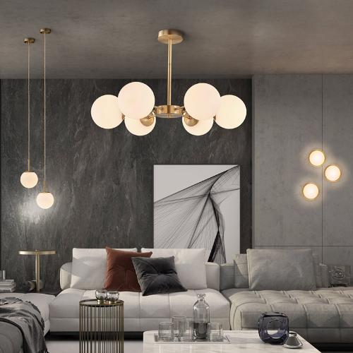 華藝北歐風格燈具客廳燈簡約現代臥室魔豆吊燈餐廳網紅燈飾分子燈