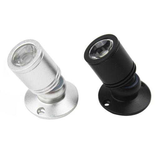 衣帽間玻璃櫃展櫃手辦模型燈射燈 明裝旋轉迷你led1W聚光燈展櫃燈