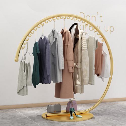 北歐創意鐵藝衣帽架 服裝店展示落地衣架 商用服裝衣帽架