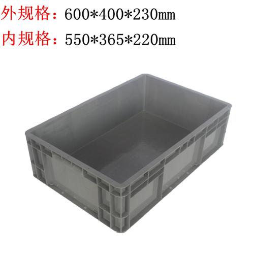廠家直供灰色歐標EU箱汽配工業物流箱加厚帶蓋塑料可堆疊週轉箱