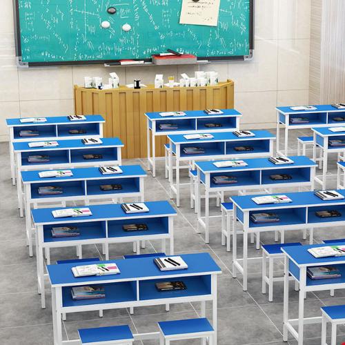 輔導班學習桌學校課桌中小學生教室用桌椅組合雙人課桌培訓桌
