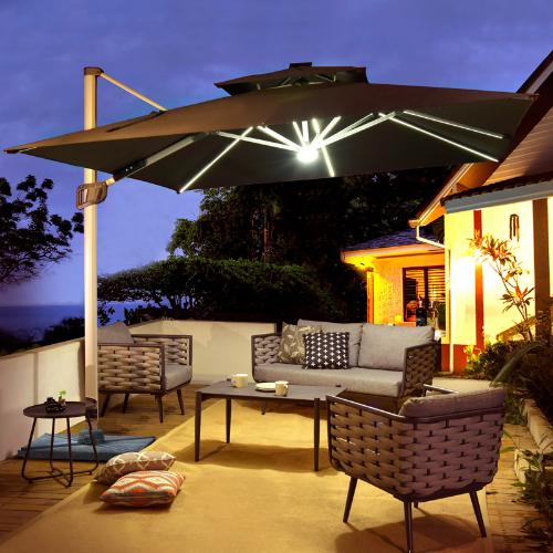 戶外遮陽傘庭院傘露臺花園羅馬傘大號室外太陽傘四方擺攤大戶外傘