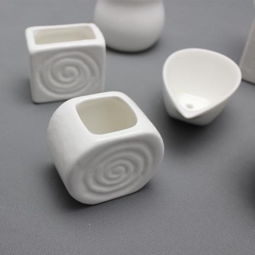 新款簡約白色多肉植物陶瓷盆 迷你小花盆白瓷