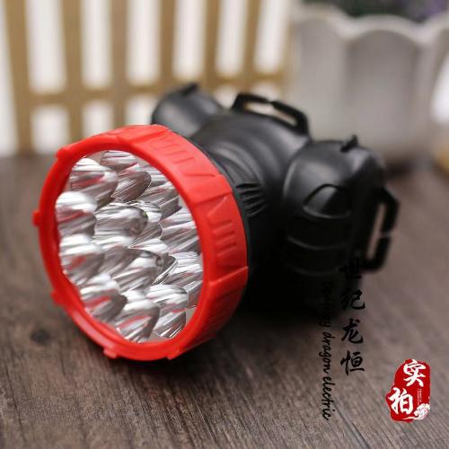 15LED強光充電頭燈 戶外探照燈頭戴電筒野外礦燈 升級超大款