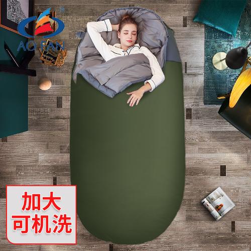 蛋型廠家成人睡袋戶外露營冬季加厚防寒保暖雙人旅行隔髒睡袋