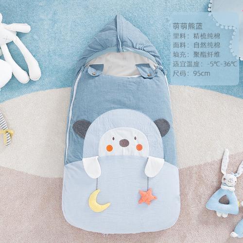 嬰兒睡袋秋冬加厚寶寶睡袋兒童保暖防踢被神器新生兒抱被外出包被