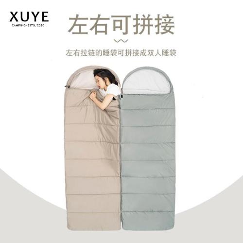 信封式單人成人可拼接睡袋戶外露營保暖加厚防寒羽絨棉透氣睡袋