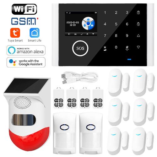 聲光報警器wifi防盜報警主機 家用門窗報警器套裝 安防報警系統