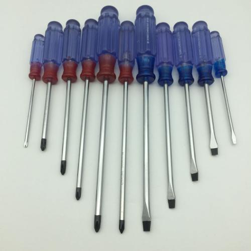 鴻成9705水晶批3*75十字一字螺絲批3寸ＰＶＣ小螺絲刀1元產禮品