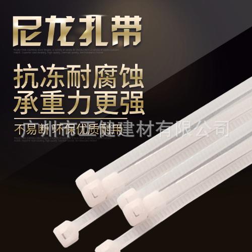 自鎖式尼龍紮帶4*200mm紮線帶500條 固定塑料捆紮帶卡扣 強力白色