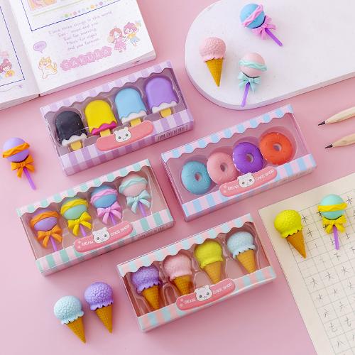 創意卡通學習用品橡皮擦小學生獎品仿真甜點漢堡橡皮兒童禮物批發