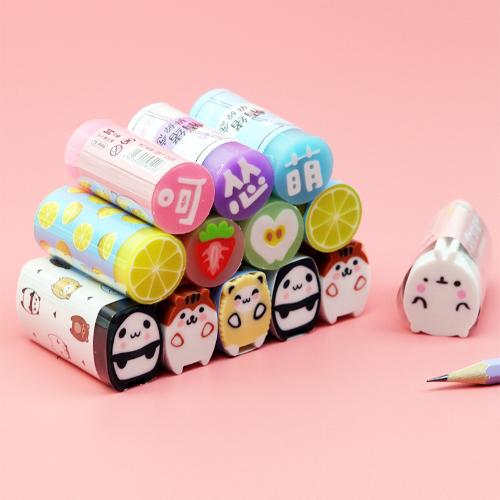 橡皮擦創意卡通橡皮可愛小動物多款兒童水果切片2B小學生禮品套裝