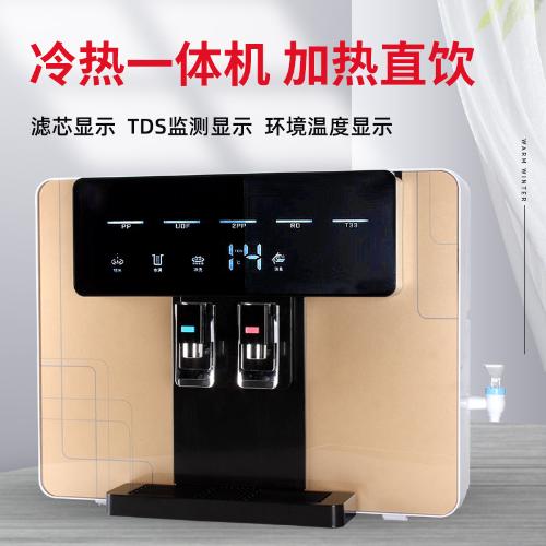 農村會銷壁掛淨水機臺式智能語音純水機RO加熱冷熱一體五級淨水器