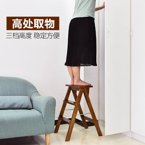 廚房梯子家用木梯登高高三步摺疊家用凳子凳梯凳實板凳摺疊梯子小