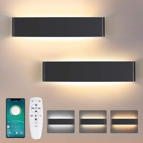 led鋁材壁燈2.4g智能app遙控長條形上下壁燈客廳電視家居燈鏡前燈