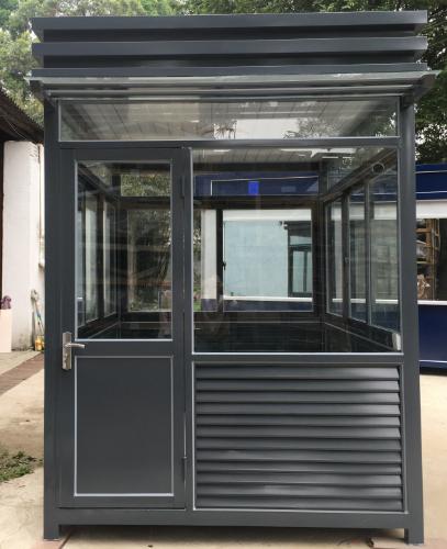 鋼結構收費崗亭保安亭戶外小區門衛治安值班室不鏽鋼玻璃崗亭廠家