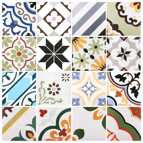 瓷磚法式小花磚300x300網紅陽臺餐廳衛生間廚房彩色拼花防滑地磚