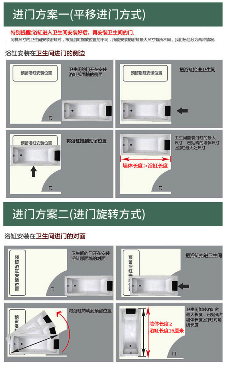 艾其乐浴缸亚克力小户型裙边浴盆恒温冲浪按摩网红深泡浴缸极简_