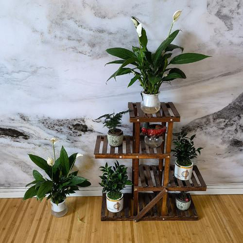 實木質多層室內戶外陽臺花盆架落地多肉客廳花架子盆栽植物架批發