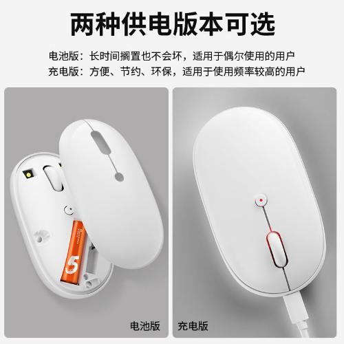 BOW藍牙雙模無線鼠標靜音可充電適用於ipad平板手機三模鼠標批發