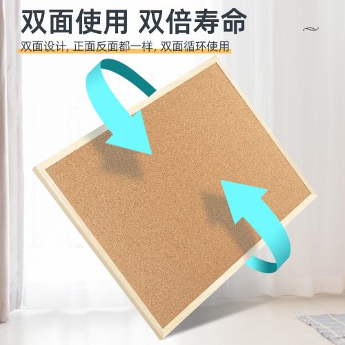 批發軟木板照片牆留言板實木框掛式毛氈牆貼願景裝飾圖釘板背景牆